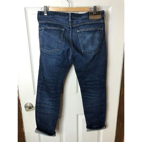 J. Crew 484 Dark Wash Blue Denim Slim Fit Jeans Men's Size W31 L30 - Picture 3 of 12